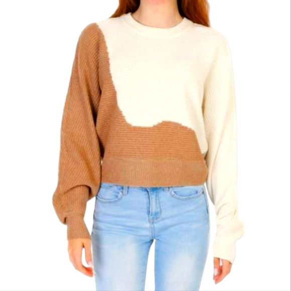 vestique Sweaters - Vestique Colorblock Chunky Knit Sweater